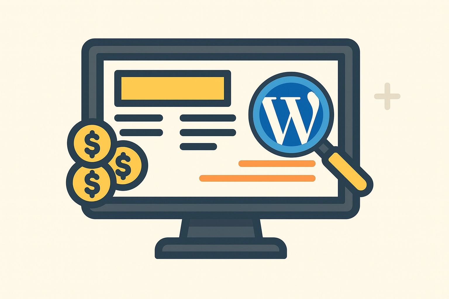 워드프레스로 만든 블로그 수익화 전략과 애드센스 광고 구조를 시각화한 이미지