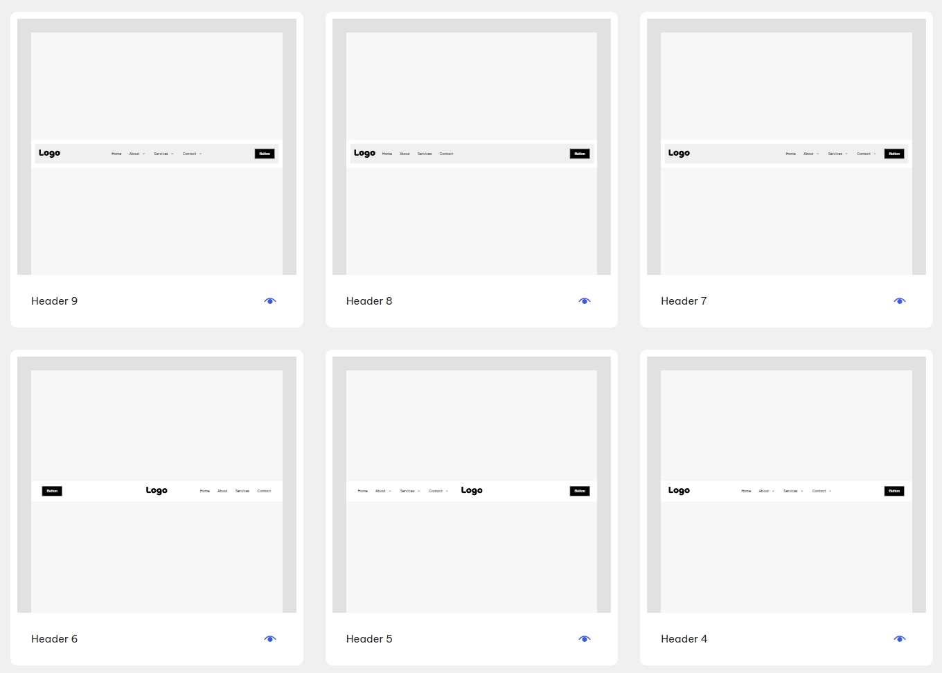제너레이트프레스 테마에서 제공하는 헤더 구성 예시