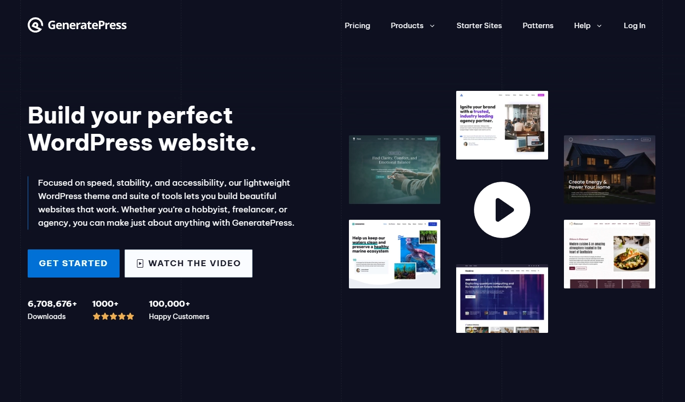 GeneratePress 블로그 기본 레이아웃 예시 이미지