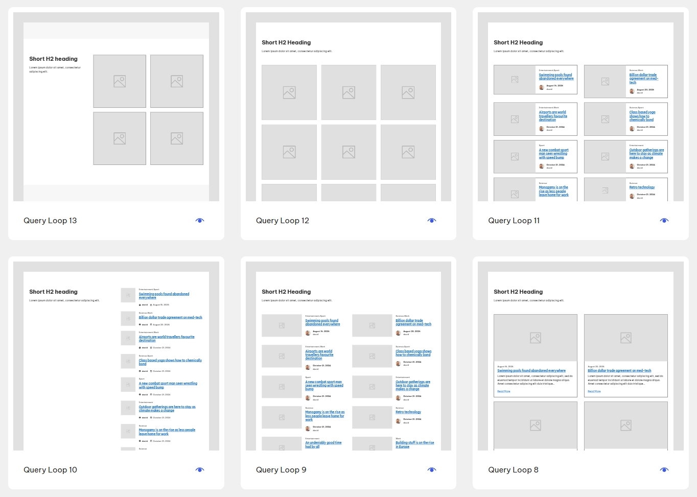 제너레이트프레스 테마에서 제공하는 리스트 타입 예시