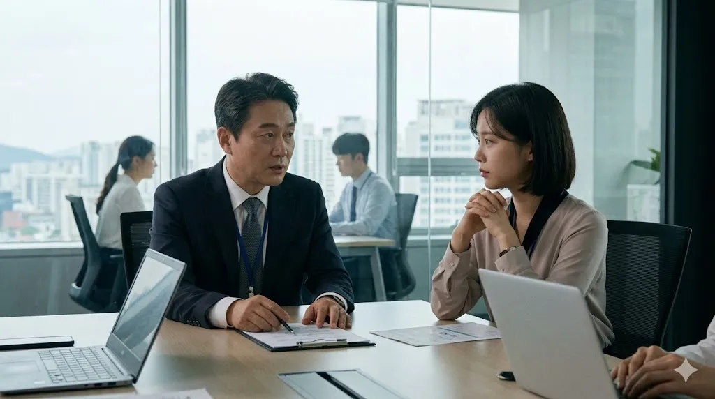 피드백 후 침묵하는 MZ 직원과 고민하는 팀장