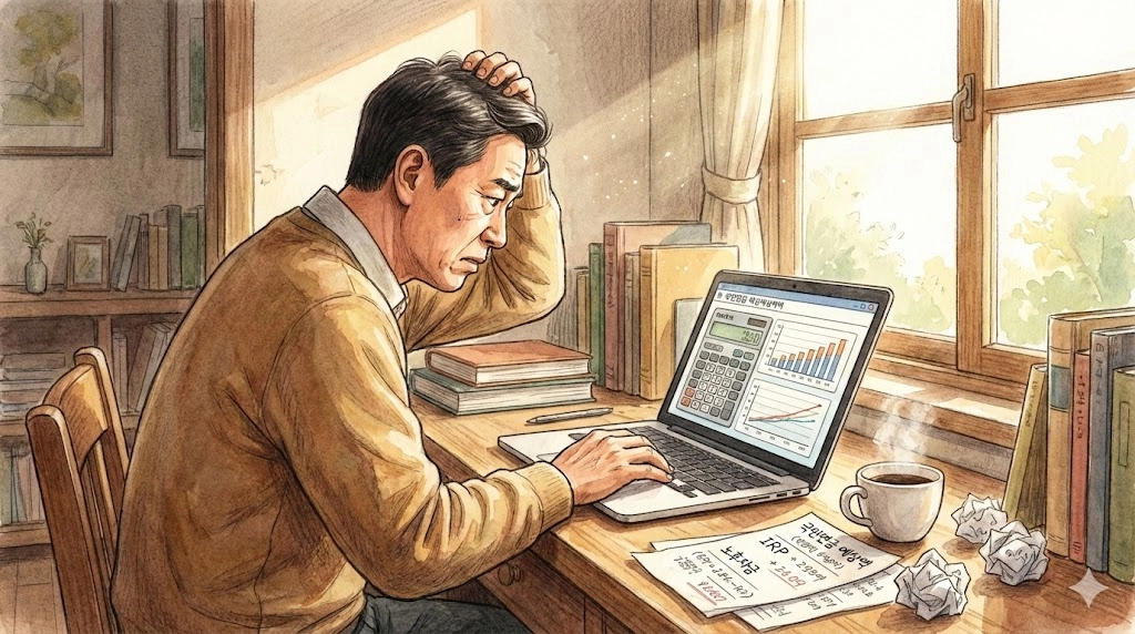 2025년 국민연금 개혁 소식을 확인하는 50대 남성