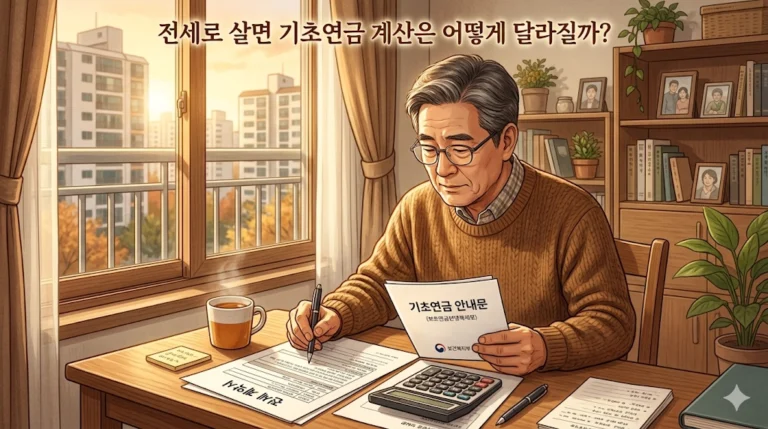전세 거주자 기초연금 소득인정액 계산 방법 2026년 기준 설명