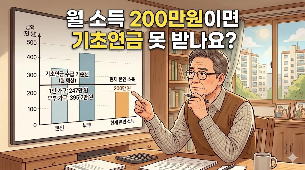 월소득 200만원 기초연금 2026년 기준
