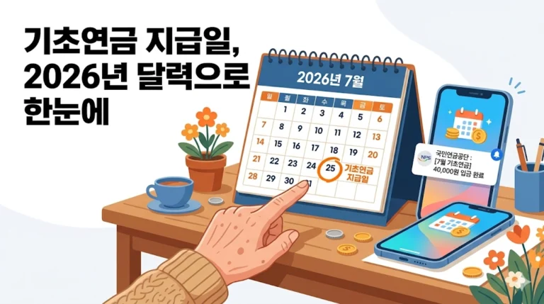2026년 기초연금 지급일 달력 표시 이미지