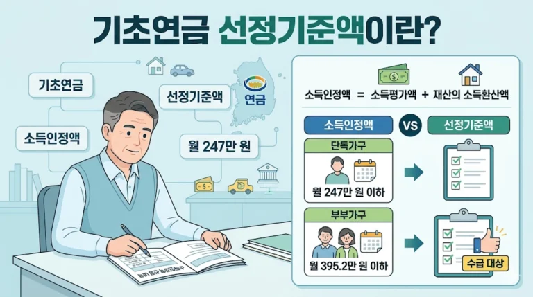 2026년 기초연금 선정기준액 개념 설명 썸네일 이미지