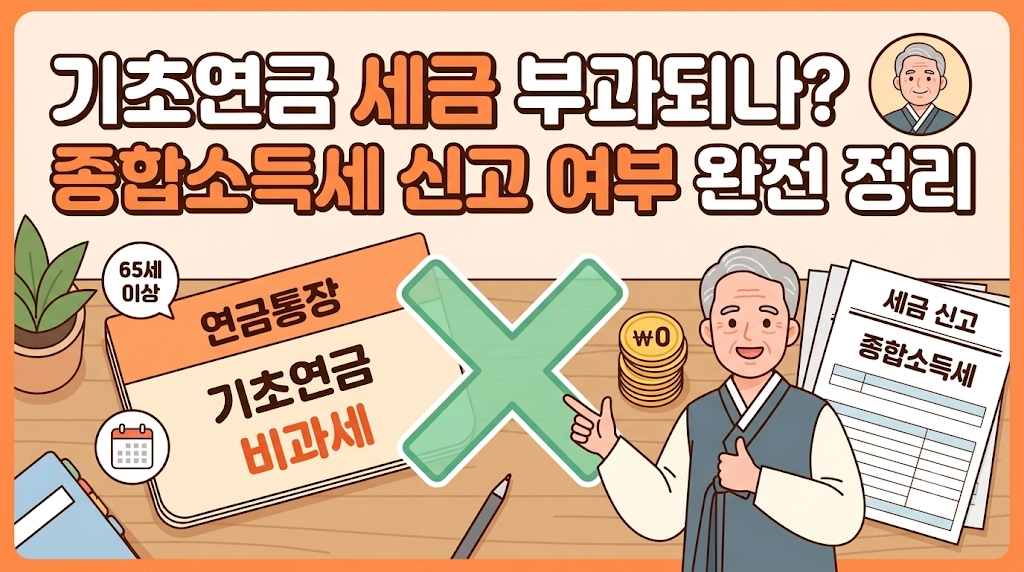 기초연금 세금 부과 여부 및 종합소득세 신고 대상 여부 완전 정리 썸네일