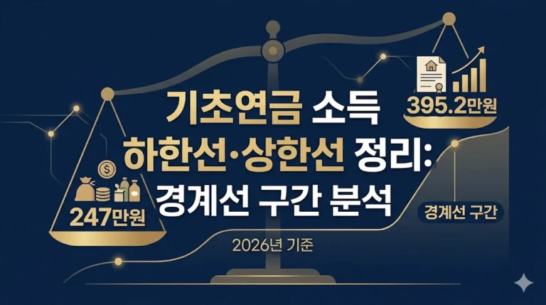 2026년 기초연금 소득 하한선·상한선 경계선 구간 분석 블로그 썸네일
