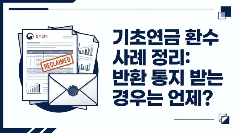 기초연금 환수 사례 정리 반환 통지 받는 경우는 언제