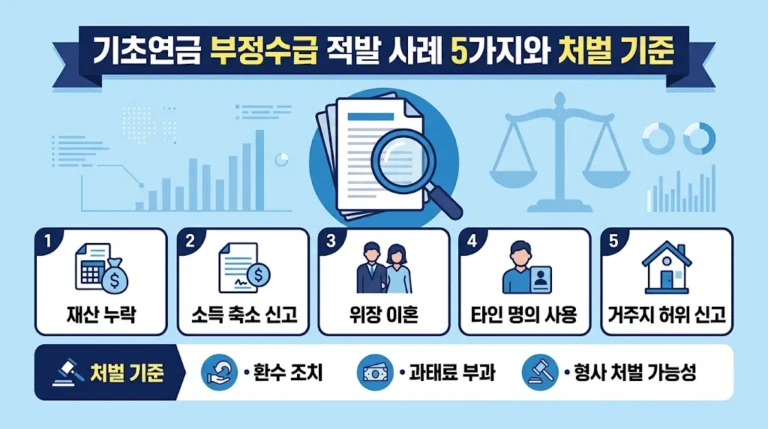 기초연금 부정수급 적발 사례 5가지와 처벌 기준 총정리