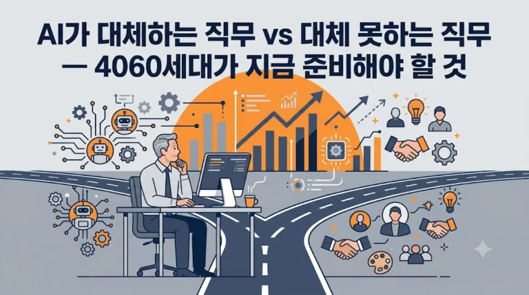 AI가 대체하는 직무 vs 대체 못하는 직무, 4060세대 커리어 전략
