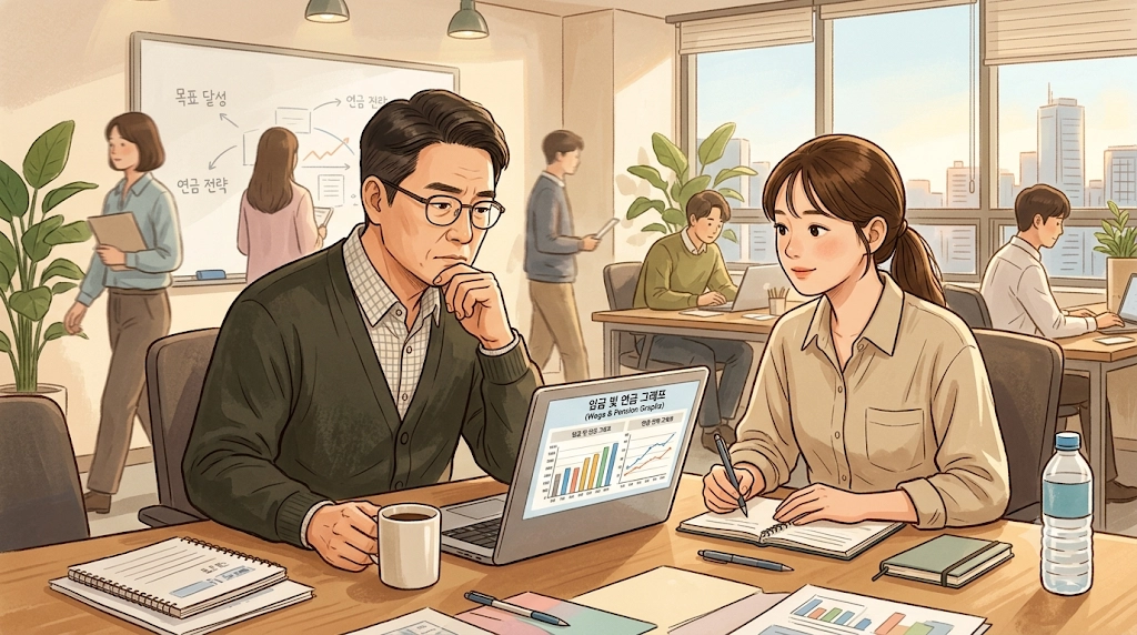 정년 65세 연장 법안의 국회 입법 절차 단계를 보여주는 인포그래픽