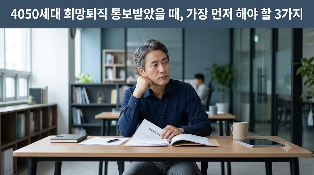 희망퇴직 통보받았을 때 가장 먼저 해야 할 3가지