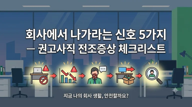 회사에서 나가라는 신호 5가지, 권고사직 전조증상 체크리스트 썸네일