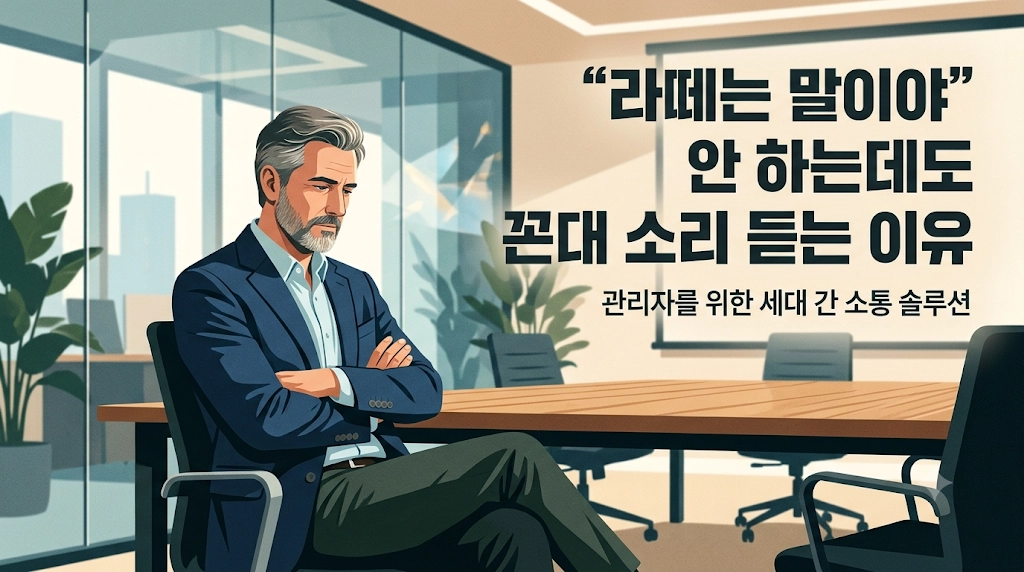라떼는 말이야 안 하는데도 꼰대 소리 듣는 이유